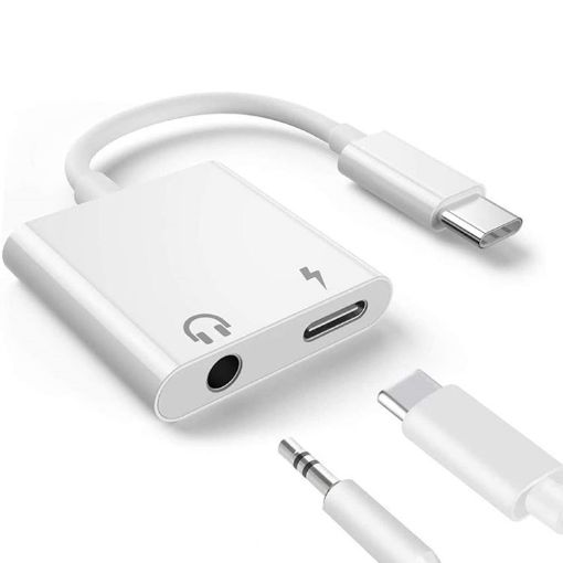 2 in 1 USB-C Adapter with 3.5mm Headphone Jack for iPad Pro - 1