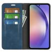 Samsung Galaxy A55 Retro-skin Leather Phone Case - Dark Blue - 4