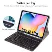 Samsung Galaxy Tab S6 Lite Bluetooth Keyboard Leather Case - Dark Blue+White - 4