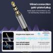 2 in 1 8 Pin USB-C to 3.5mm Car AUX Audio Adapter Cable 1m Grey - 4