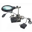 5 LED Auxiliary Clip Magnifier with Soldering Stand & Two Magnifier - 1