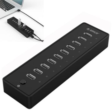 ORICO P10-U2-V1 10 USB 2.0 Ports HUB - US Plug - 1