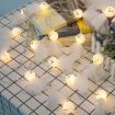 Halloween Fabric Ghost String Lights LED - 1.5m 10 Lights White - 3
