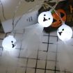 Halloween Fabric Ghost String Lights LED - 1.5m 10 Lights White - 4