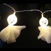 Halloween Fabric Ghost String Lights LED - 1.5m 10 Lights White - 6