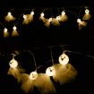 Halloween Fabric Ghost String Lights LED - 1.5m 10 Lights White - 8