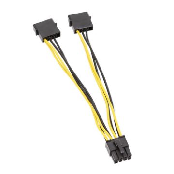 20cm IDE Power Dual Large 4Pin To EPS 8Pin CPU Supply Cable - 1