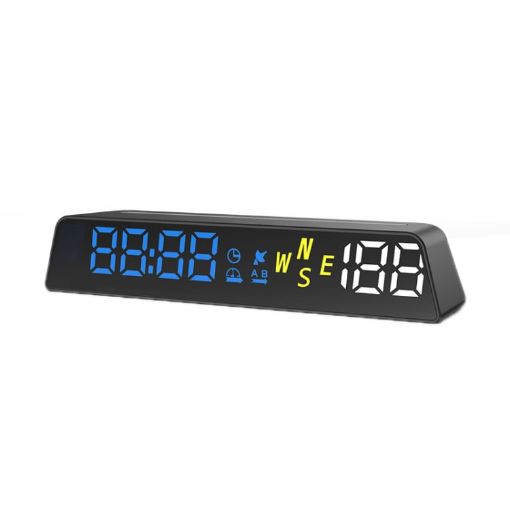 USB Powered HD Vehicle Altitude Meter (Blue White) - 1