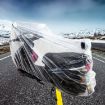 Disposable Transparent PE Film Motorcycle Scooter Cover - 4