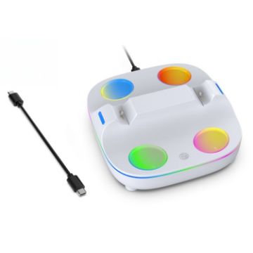PS5 Controller Dual Charger Stand with RGB Ambient Light - 1