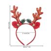 Bell Antler Headdress Christmas Ball Party Decoration Headband Gold - 3