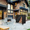 Rustic Waterproof Firewood Cover for Outdoor Patio Fireplace - 2