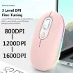 Rechargeable Wireless Mouse, Blue - 2.4G+Bluetooth - 8
