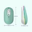 Rechargeable Wireless Mouse 2.4G Green - Illuminated Silent - 9