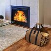 Large Capacity Firewood Storage Bag - Portable & Durable - Dark Brown - 2