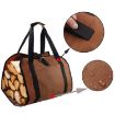 Large Capacity Firewood Storage Bag - Portable & Durable - Dark Brown - 4