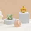 Round Heads Baby Silicone Pacifier - Peach Pink - 2