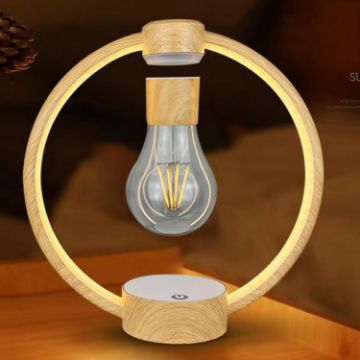 Magnetic Levitation Light Bulb Table Lamp EU Plug (Light Color) - 1