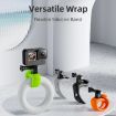 TELESIN Action Camera Mount Silicone Adjustable Mini Flexible Bracket - Orange - 3