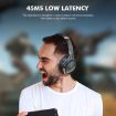 A6 ANC Gaming Studio Bluetooth Wireless Headphones - Black - 9