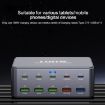 HW33 100W Type-C + USB 10-Port Desktop Fast Charger - UK Plug - 5