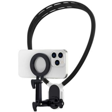 SX-P05 Magnetic Collar Phone Clamp Bracket POV View Mount Black - 1