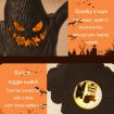 Halloween Ghost Face Tree Stump Lantern LED Candle Lights - 5