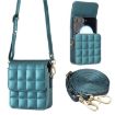 Samsung Galaxy Z Flip6 BFB04 Plaid Crossbody Fold Phone Bag Green - 1