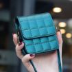 Samsung Galaxy Z Flip6 BFB04 Plaid Crossbody Fold Phone Bag Green - 6