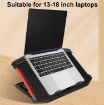 NUOXI X100 Laptop Cooling Rack - 11 Fans LED Screen, Adjustable - 7
