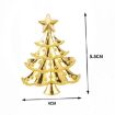 10pcs Christmas Tree Napkin Rings - Gold Metal Napkin Buckles - 4