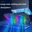 NUOXI C300 Laptop Cooling Stand - Dual-fans, RGB Light, Adjustable - 3