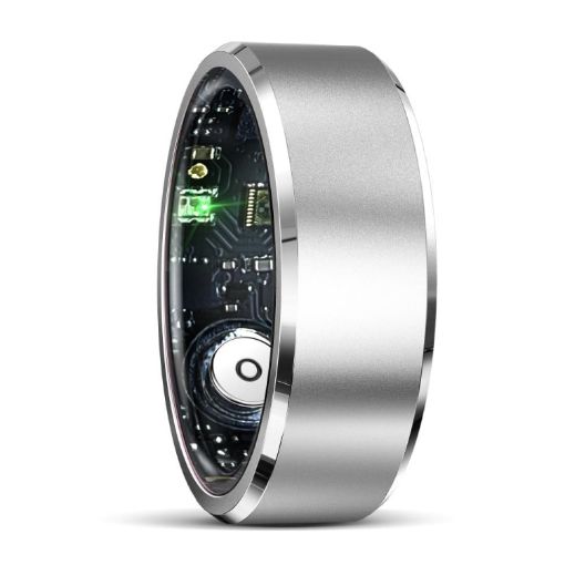 R5 SIZE 8 Smart Ring - Health Monitoring - Silver - 1