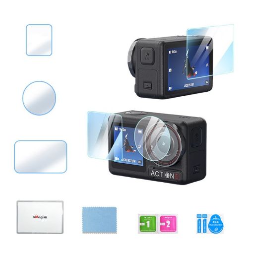 DJI Osmo Action 5 Pro Tempered Glass Set - 9H Hardness - 1