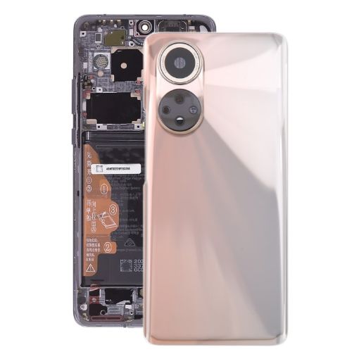 For Honor 50 Battery Back Cover with Camera Lens - Red - 1