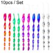 10pcs 30cm Laser Bird Repellent Spiral Wind Reflective Stick Garden Decoration - 1