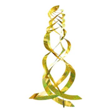 Laser Flash Bird Repellent Orchard Spiral Wind Rotor - Gold - 1