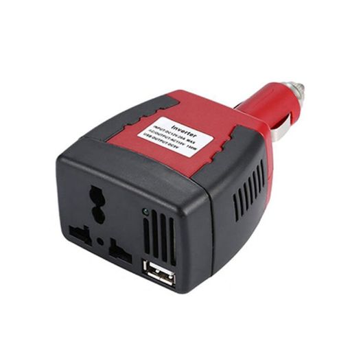 75W Car Inverter Voltage Conversion USB Port Charger, 12V To 220V Black - 1