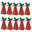 10pcs Christmas Candy Boxes Triangle Xmas Tree Gift Paper Packaging Box - 1