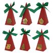 10pcs Christmas Candy Boxes Triangle Xmas Gift Paper Packaging Box - 2