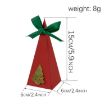 10pcs Christmas Candy Boxes Triangle Xmas Gift Paper Packaging Box - 5
