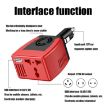 75W Car Inverter Voltage Conversion USB Port Charger, Black - 4