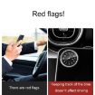 Car Digital Electronic Quartz Luminous Clock Ruby Red Clip - 8