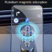 D11 Magnetic Car Phone Holder Dashboard Stand - Silver Glossy - 7