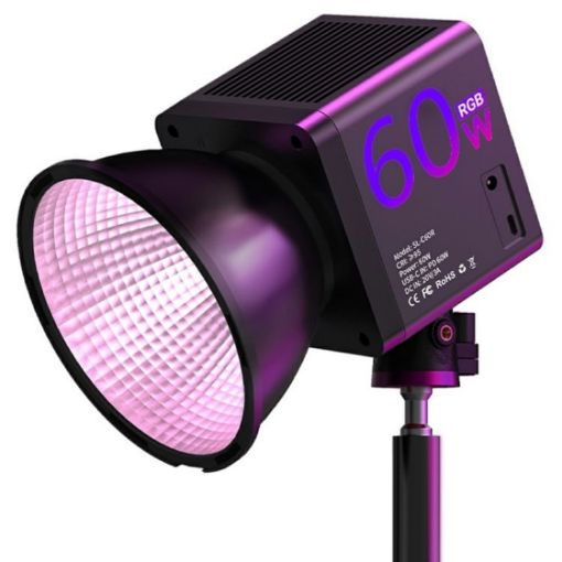 C60R 60W RGB Stage Lamp COB Fill Light with 8 Batteries - 1