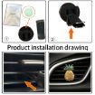 Car Air Conditioning Vent Pineapple Aromatherapy Clip with Rhinestones - 7