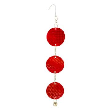 Garden Bird Repellent Hanging Laser Reflective Piece (Red/Silver) - 1