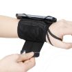 Rotating Wrist Phone Strap Coin Purse - Black - 2