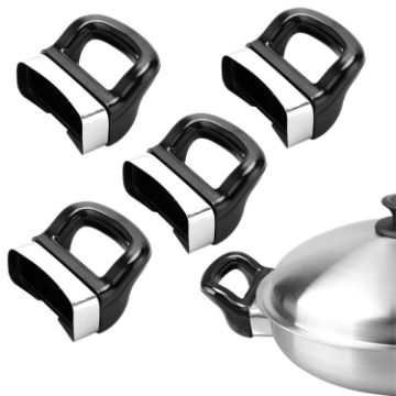 Bakelite Pressure Pan Handle Set - 4pcs, 2-hole, 20mm Spacing - 1