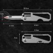 Titanium Keychain Folding Knife with Steel Ring - 3